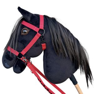 Koń hobby horse czarny A3