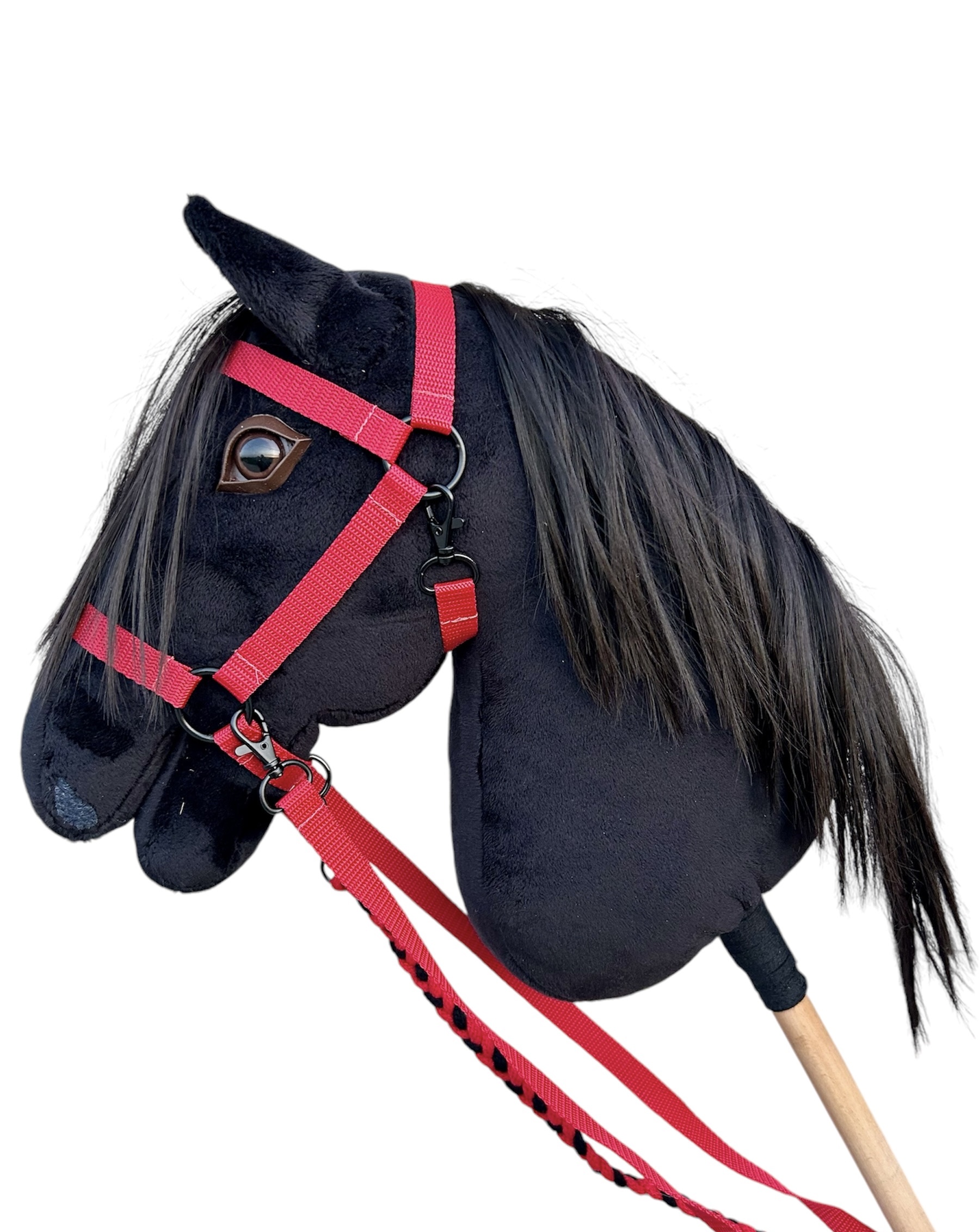 Koń hobby horse czarny A3