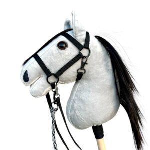 Koń hobby horse szary A5