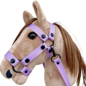 Zestaw fioletowy ogłowie plus wodze dla konika hobby horse A3