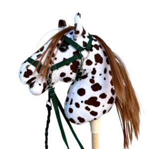 Koń hobby horse łaciaty biało- brązowy A5