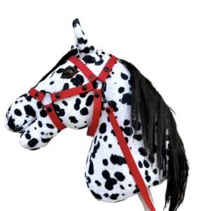 Zestaw czerwony ogłowie plus wodze dla konika hobby horse A5
